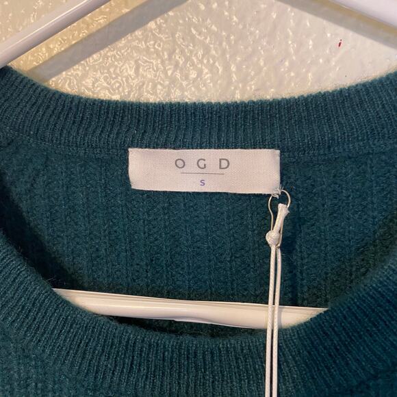 OGD One Grey Day Revolve Teal Green 100% Cashmere Sweater Dress Size Small NWT - Picture 7 of 11